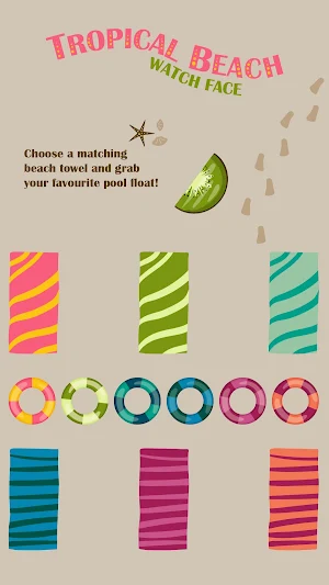 Tropical Beach Watch Face Screenshot 2