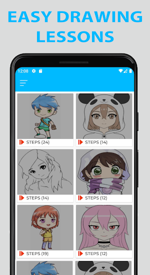 Anime Drawing App Step By Step Screenshot 3