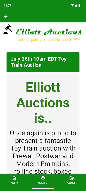 Elliott Auctions Screenshot 2