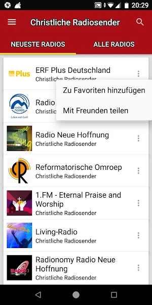 Christliche Radiosender Screenshot 1