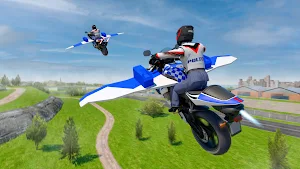 Flying Motorbike Police Games Screenshot 1