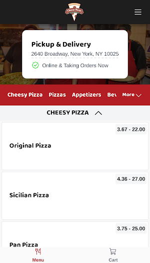 Cheesy Pizza NYC Screenshot 1