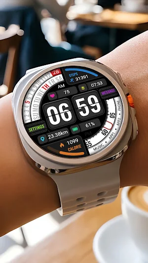 Diagonal Text ZKin Watch Face Screenshot 0