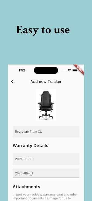 Warranty Tracker Screenshot 2