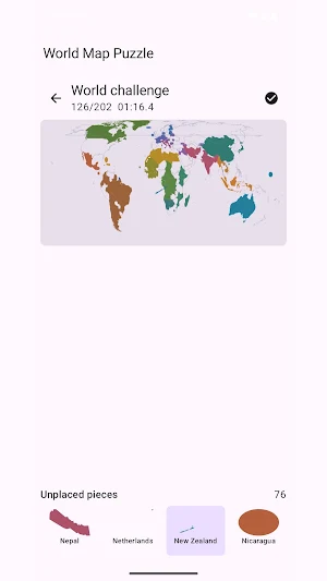 World Map Puzzle Screenshot 0