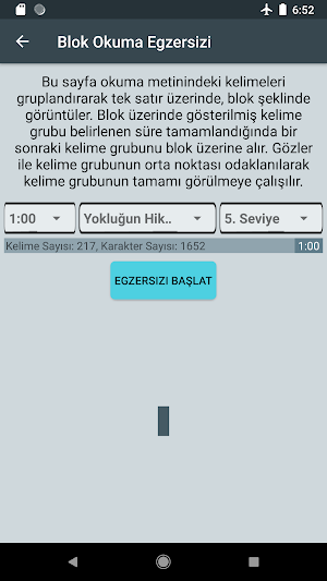 Hızlı Okuma ve Egzersizler Screenshot 2