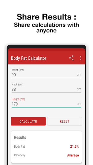 Body Fat Calculator Screenshot 3