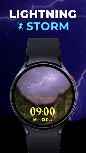 Lightning Storm Live Watchface Screenshot 2