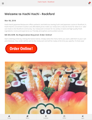 Hachi Hachi Rockford Ordering Screenshot 3