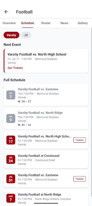 Holbrook Middle Athletics Screenshot 1