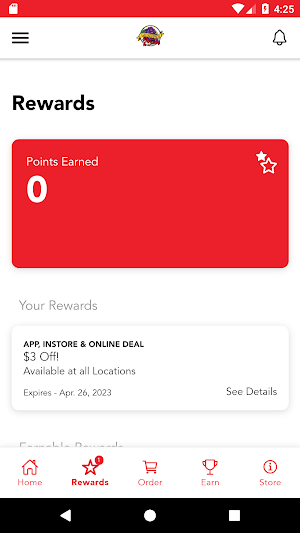 Giuseppes Pizzeria Rewards Screenshot 2