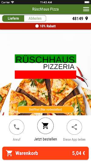 Rüschhaus Pizza Screenshot 0