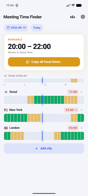 Meeting Time Finder Screenshot 3