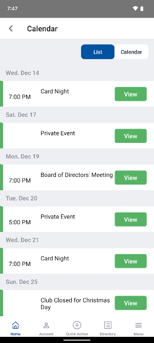 RIYC Member Access Screenshot 2