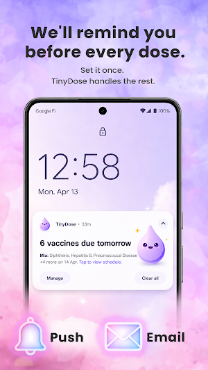 TinyDose: Baby Vaccine Tracker Screenshot 1