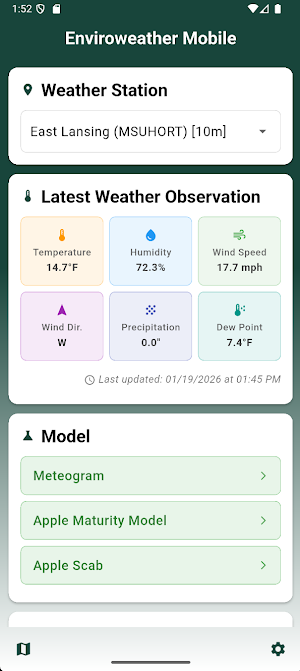 Enviroweather Mobile Screenshot 0