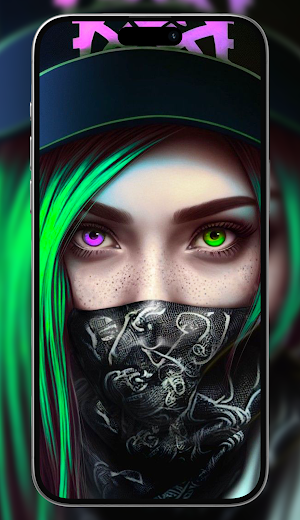 Girl Mask wallpaper Screenshot 3