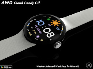 AWD Cloud Candy Gif Watchface Screenshot 2