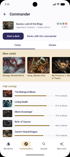 Commandeck: EDH Deck Builder Screenshot 1