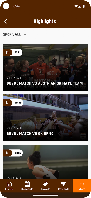 BGSU Athletics Screenshot 3