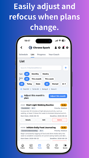 Chrono Spark：AI planner Screenshot 2