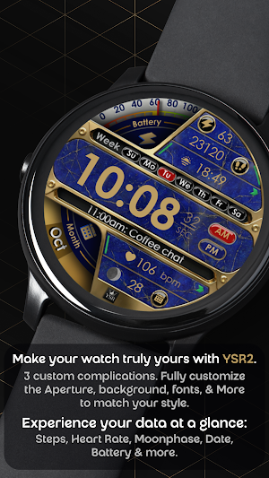 YSR2 Marble Digital Watch Face Screenshot 1