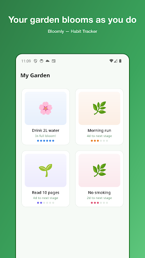 Bloomly: Habit Tracker Garden Screenshot 1