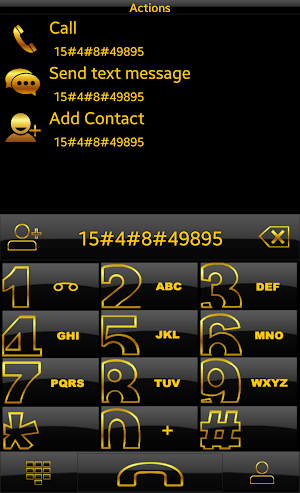 Theme Dark Gold Rocketdial Screenshot 2