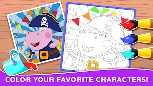 Hippo: Coloring Book for Kids Screenshot 2