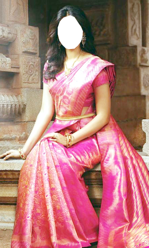 Pattu Saree Photo Montage Screenshot 2
