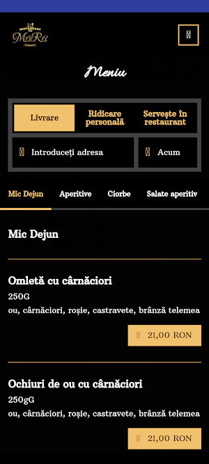 Restaurant MaRa Events Screenshot 0