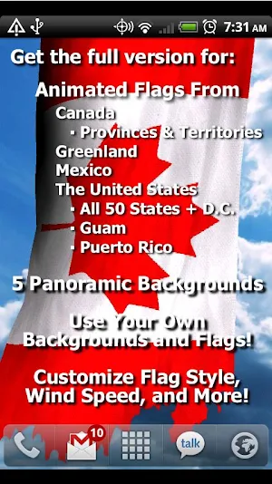 NA Flags Free Live Wallpaper Screenshot 1