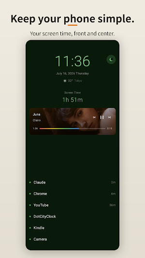 TimeAware Dumb Phone Launcher Screenshot 0