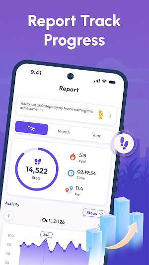 Walk Tracker - Daily Pedometer Screenshot 3