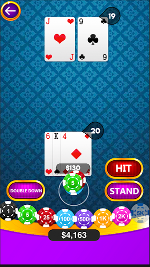 Blackjack 21 Cards Challenge Screenshot 0