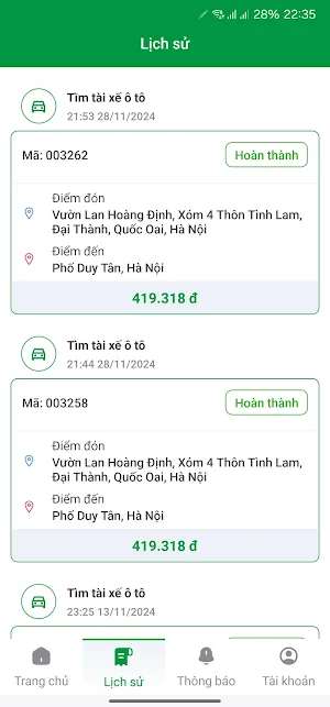 SayCar - Tìm Tài Xế Lái Xe Hộ Screenshot 1