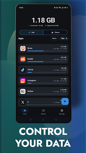 NetPulse - Data Usage Monitor Screenshot 0