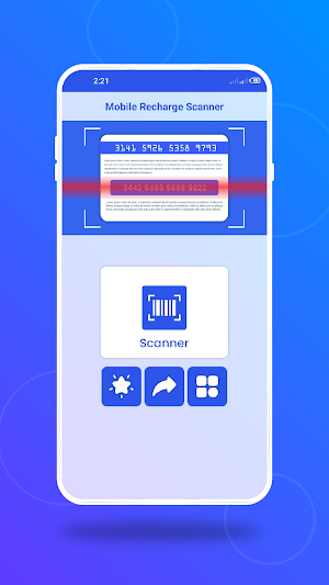 Recharge Mobile card scanner Screenshot 1