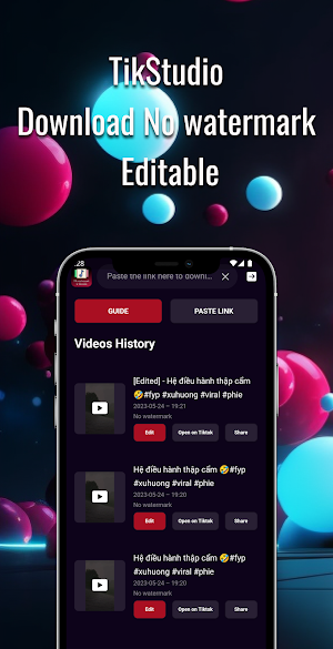 Tik Downloader NoMark Editable Screenshot 1