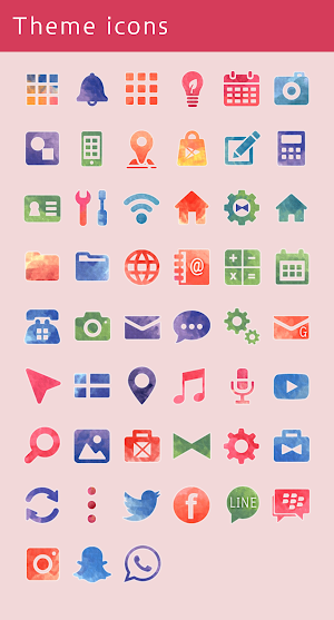 Watercolor Flowers Theme +HOME Screenshot 3