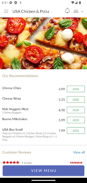 USA Chicken & Pizza Screenshot 1