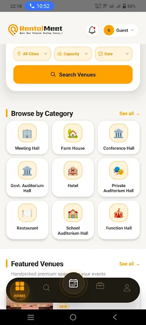 RentalMeet : Venue Booking App Screenshot 0