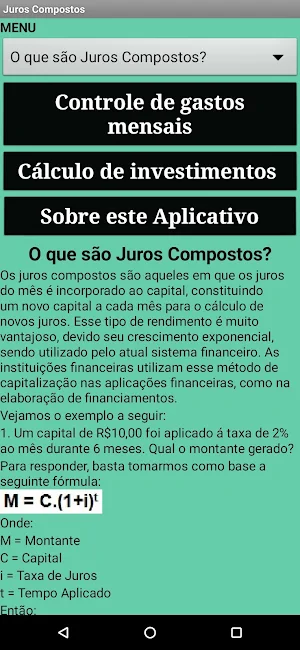 Educação e controle financeiro Screenshot 1