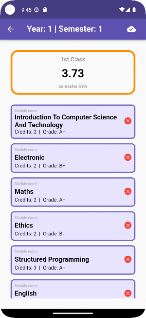GPA Calculator - CloudLinked Screenshot 1