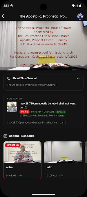 The Apostolic PP Channel Screenshot 1