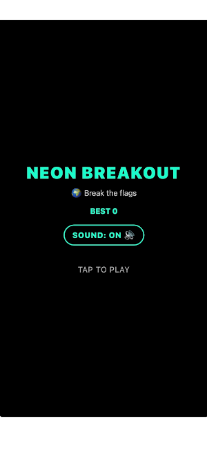 Neon-Breakout : Flags Screenshot 0