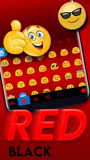 Black Red Keyboard Background Screenshot 2