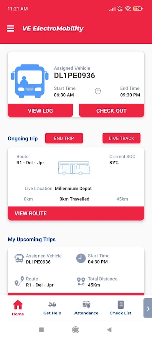 VE ElectroMobility Driver App Screenshot 3
