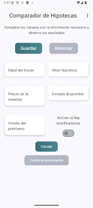 Comparador de Hipotecas Screenshot 0