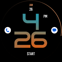 Stylish Blue Orange Watch Face